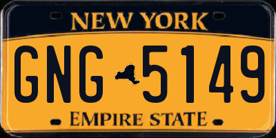 NY license plate GNG5149