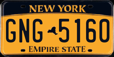 NY license plate GNG5160