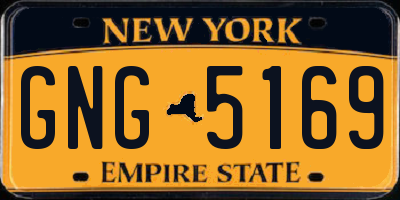 NY license plate GNG5169
