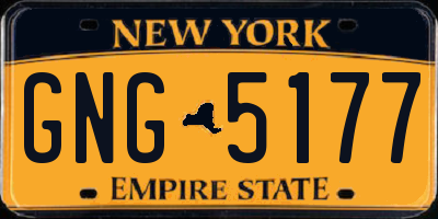 NY license plate GNG5177