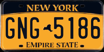 NY license plate GNG5186