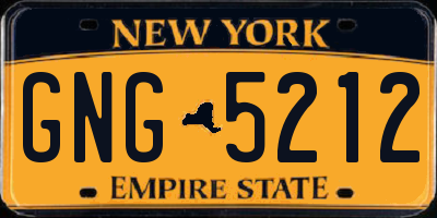 NY license plate GNG5212