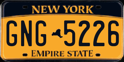 NY license plate GNG5226