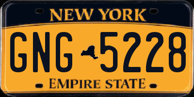NY license plate GNG5228