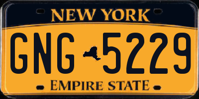 NY license plate GNG5229