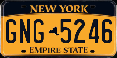 NY license plate GNG5246