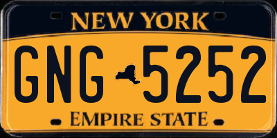 NY license plate GNG5252