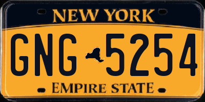 NY license plate GNG5254