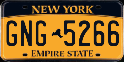 NY license plate GNG5266