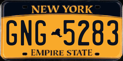 NY license plate GNG5283