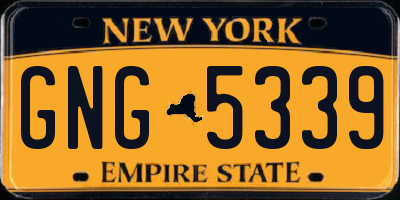 NY license plate GNG5339