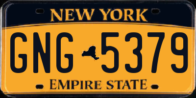 NY license plate GNG5379