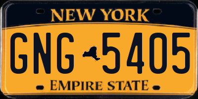 NY license plate GNG5405