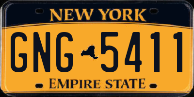NY license plate GNG5411