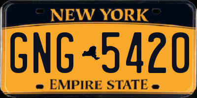 NY license plate GNG5420