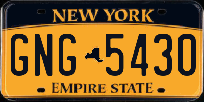 NY license plate GNG5430
