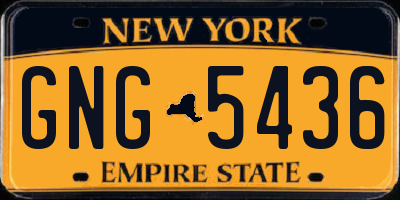 NY license plate GNG5436