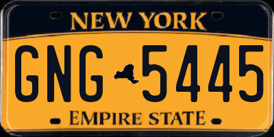 NY license plate GNG5445