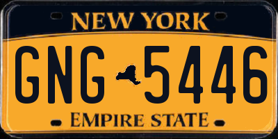 NY license plate GNG5446