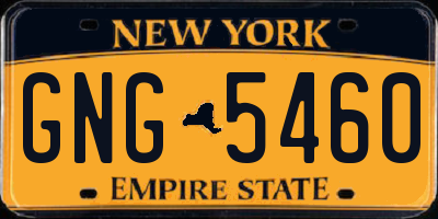 NY license plate GNG5460