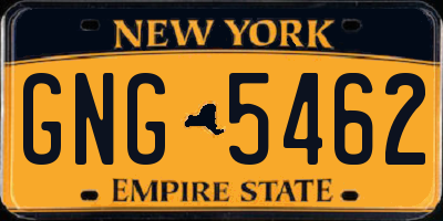 NY license plate GNG5462