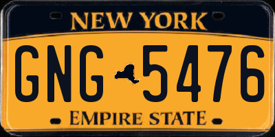 NY license plate GNG5476