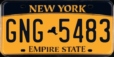 NY license plate GNG5483