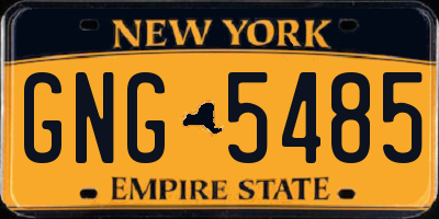 NY license plate GNG5485