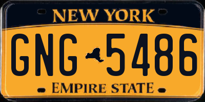 NY license plate GNG5486