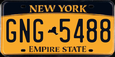 NY license plate GNG5488