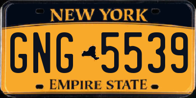 NY license plate GNG5539