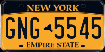 NY license plate GNG5545