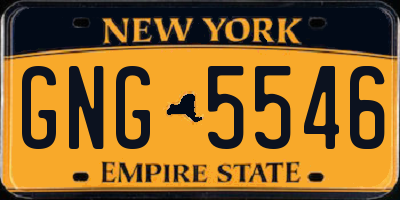 NY license plate GNG5546