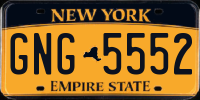 NY license plate GNG5552