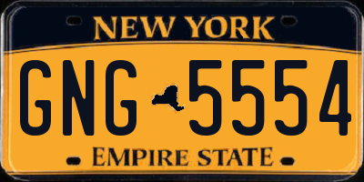 NY license plate GNG5554