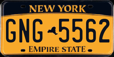 NY license plate GNG5562