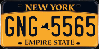 NY license plate GNG5565