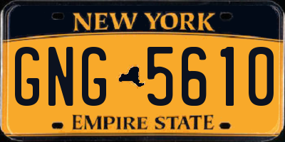 NY license plate GNG5610