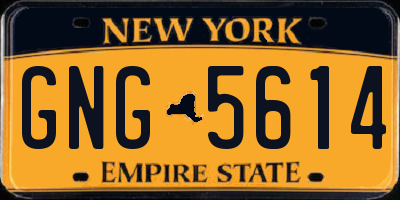 NY license plate GNG5614