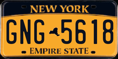 NY license plate GNG5618