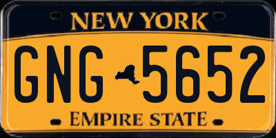 NY license plate GNG5652