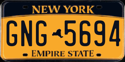 NY license plate GNG5694