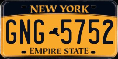 NY license plate GNG5752