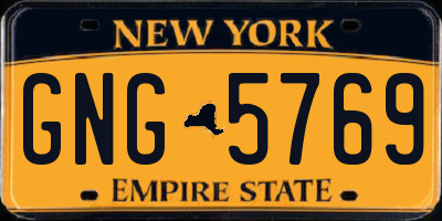 NY license plate GNG5769