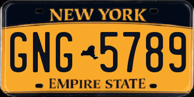 NY license plate GNG5789