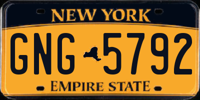 NY license plate GNG5792