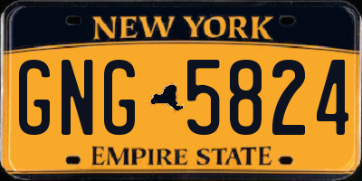 NY license plate GNG5824