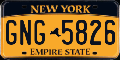 NY license plate GNG5826