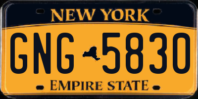 NY license plate GNG5830