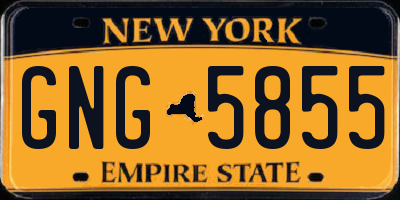 NY license plate GNG5855